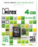 4GB MIREX MicroSD class10 + адаптер - Магазин "Игровой Мир" - Приставки, игры, аксессуары. Екатеринбург