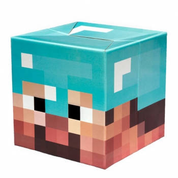 Маска-голова из картона Minecraft Diamond Steve - Магазин "Игровой Мир" - Приставки, игры, аксессуары. Екатеринбург